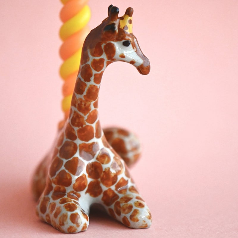 Camp Hollow Giraffe Cake Topper - close up of product details