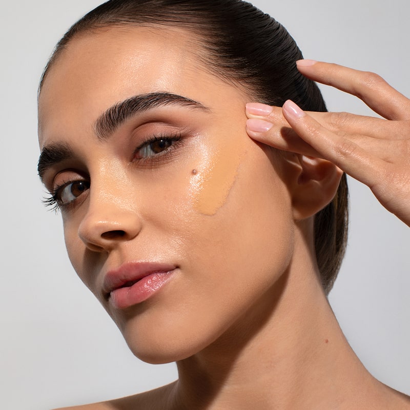 Odacite SPF 50 Flex-Perfecting™ Mineral Drops Tinted Sunscreen - 2.5 - model shown using product on face