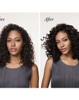 Oribe Mirror Rinse Glass Hair Treatment - model shown before and after product use