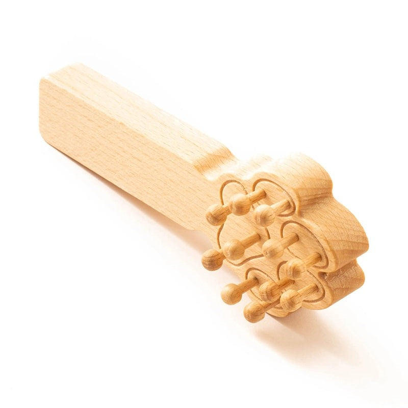 Tuuli Wooden Brush Massage Tool For Pets - angled view of product