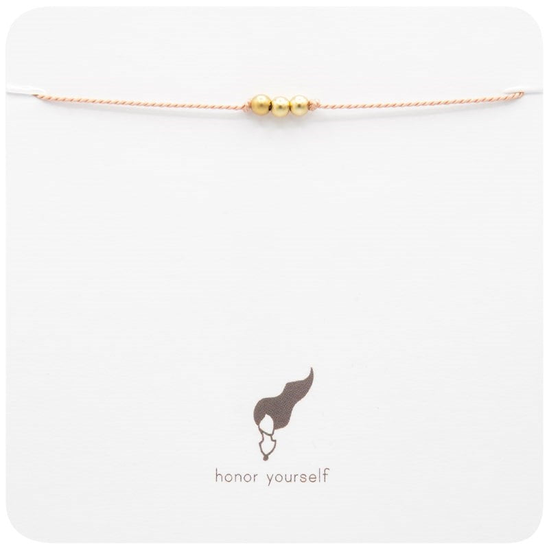 Britta Ambauen Jewelry Honor Yourself Silk Bracelet - Gold Fill & Rose (1 pc)