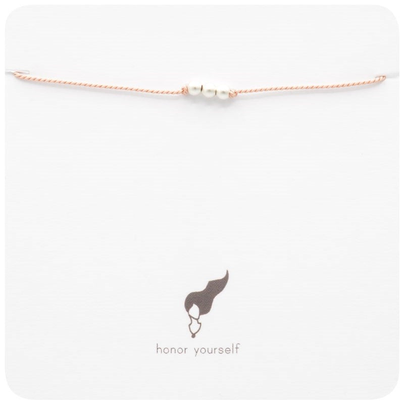 Britta Ambauen Jewelry Honor Yourself Silk Bracelet - Sterling & Rose (1 pc)