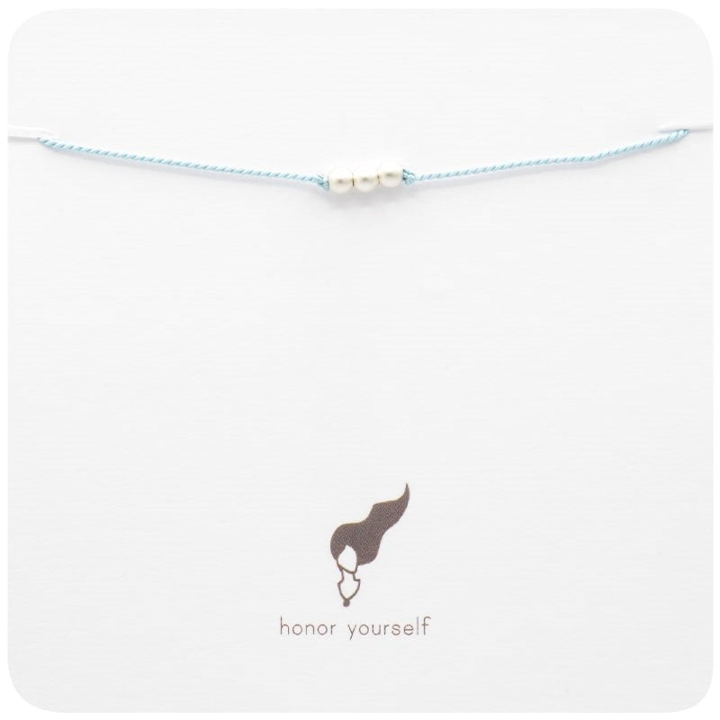 Britta Ambauen Jewelry Honor Yourself Silk Bracelet - Sterling &amp; Sky (1 pc)