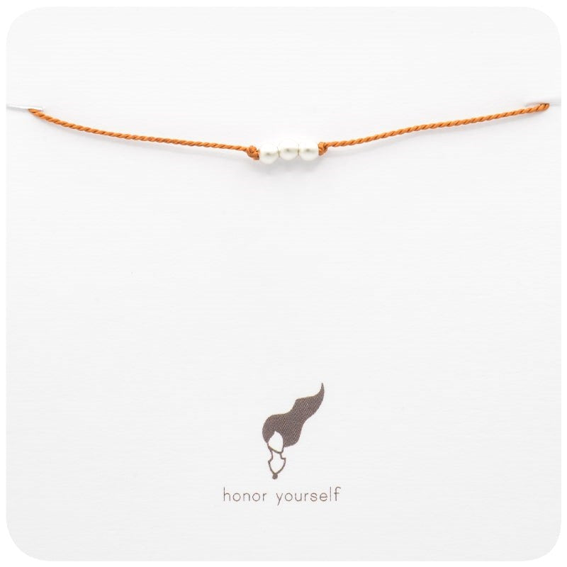 Britta Ambauen Jewelry Honor Yourself Silk Bracelet - Sterling &amp; Terracotta (1 pc)