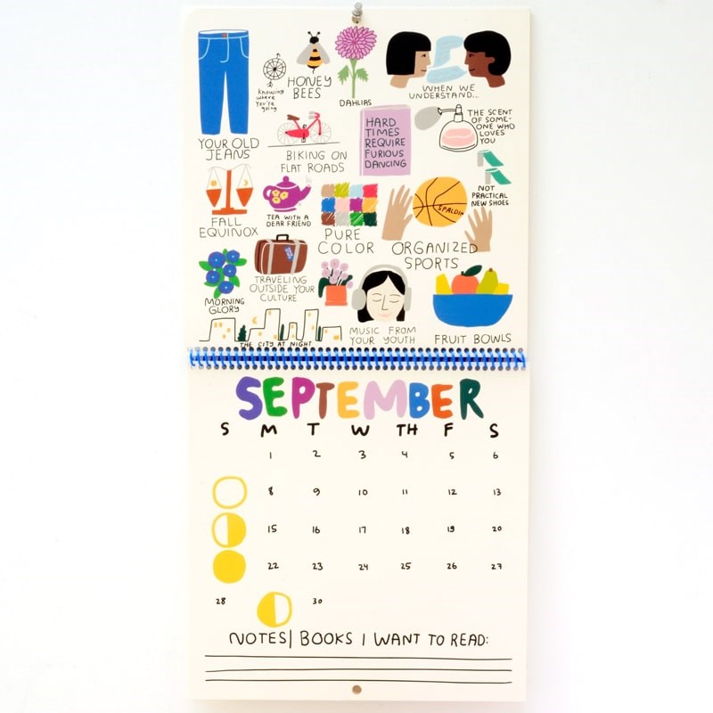 People I've Loved 2025 Only Good Things 12-Month Wall Calendar - product shown opened