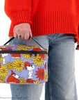 Baggu Puffy Lunch Bag - Floral Snoopy - model shown holding product