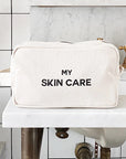 Bag-All My Skin Care Organizing Pouch - Cream - product shown on sink