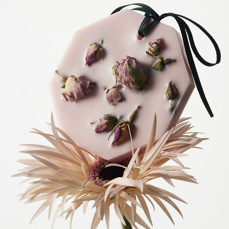 Carriere Freres Rose Mint Botanical Palet - product shown on top of flower