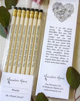 Mackenzie Myrick Studio Flourish Pencil Set - products shown in packaging with leaves