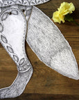 Mackenzie Myrick Studio The Gardener Articulated Fox Decoration - close up of product details