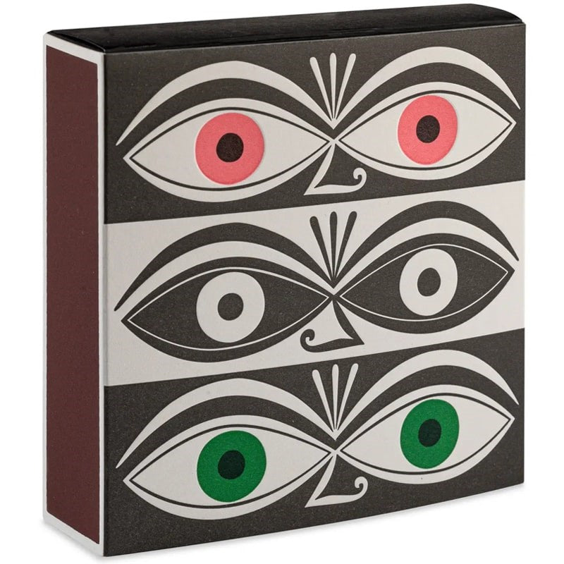 Archivist Triple Eyes Matchbox - angled view of product packaging