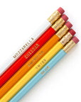 Smarty Pants Paper Cheesy Pencil Set - angled view of products