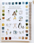 Emily Lex Studio Winter Watercolor Workbook - backside of product shown