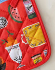 Idlewild Co Kitchen Shelf Oven Mitt + Pot Holder Set - close up of product pattern design