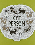 Gingiber Cat Person Sticker - product shown on green background