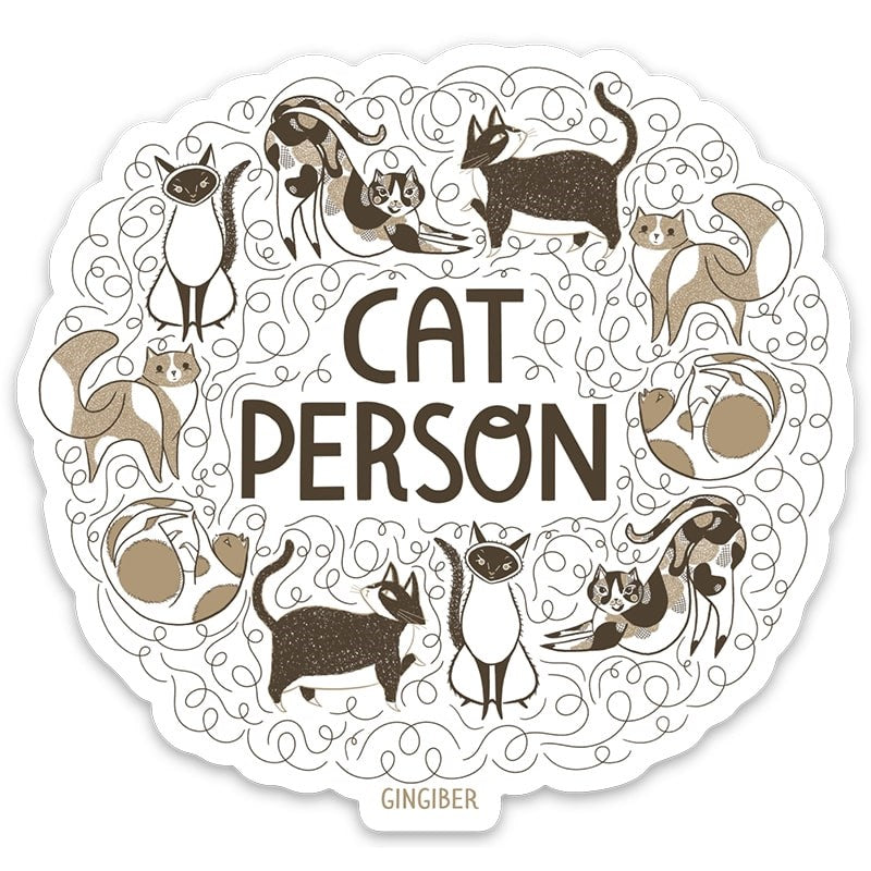 Gingiber Cat Person Sticker (1 pc)