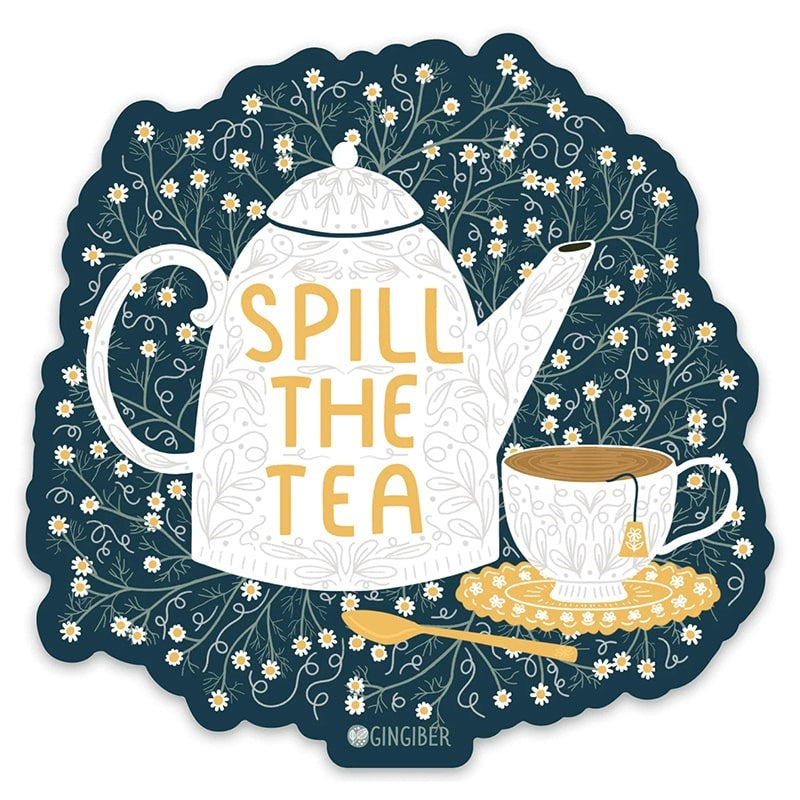 Gingiber Spill the Tea Sticker (1 pc)