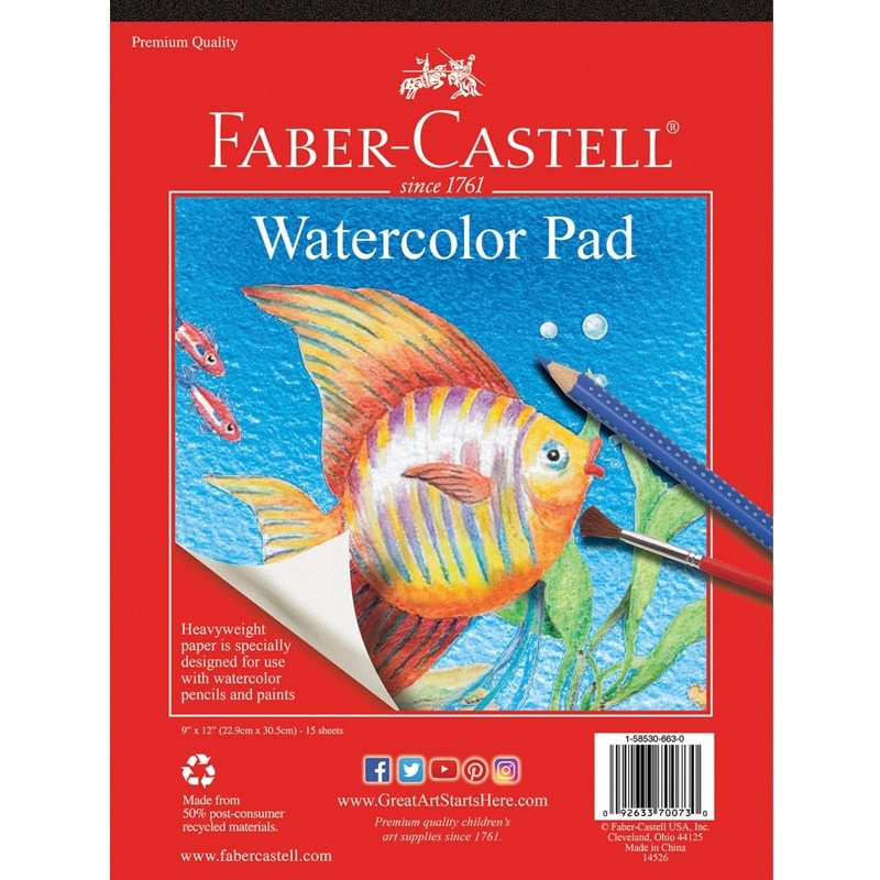 Faber-Castell Watercolor Paper Pad (15 Sheets)