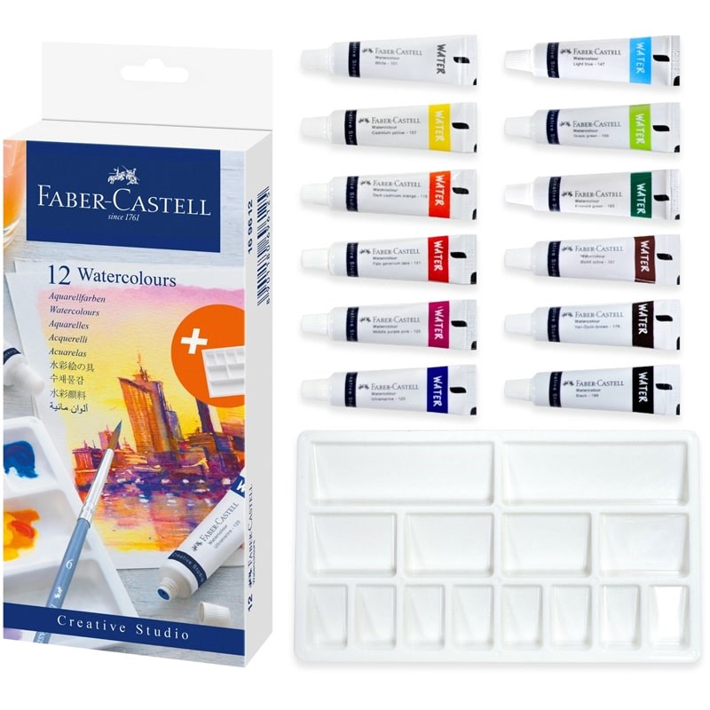 Faber-Castell Watercolor Paint Set (13 pcs)