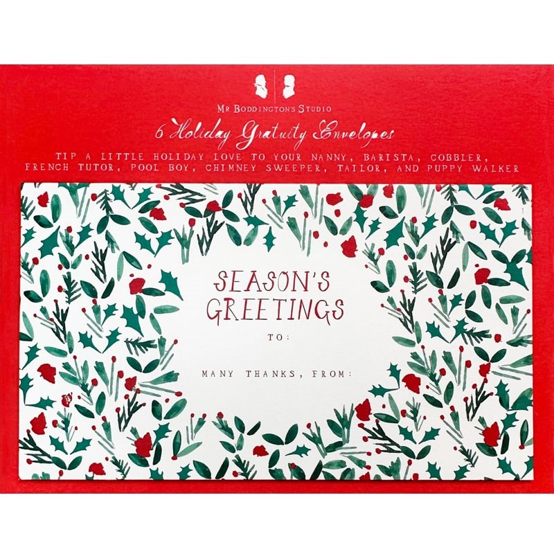 Mr. Boddington&#39;s Studio Mr. Boddington&#39;s Holiday Gratuity Envelope Set (6 pcs)