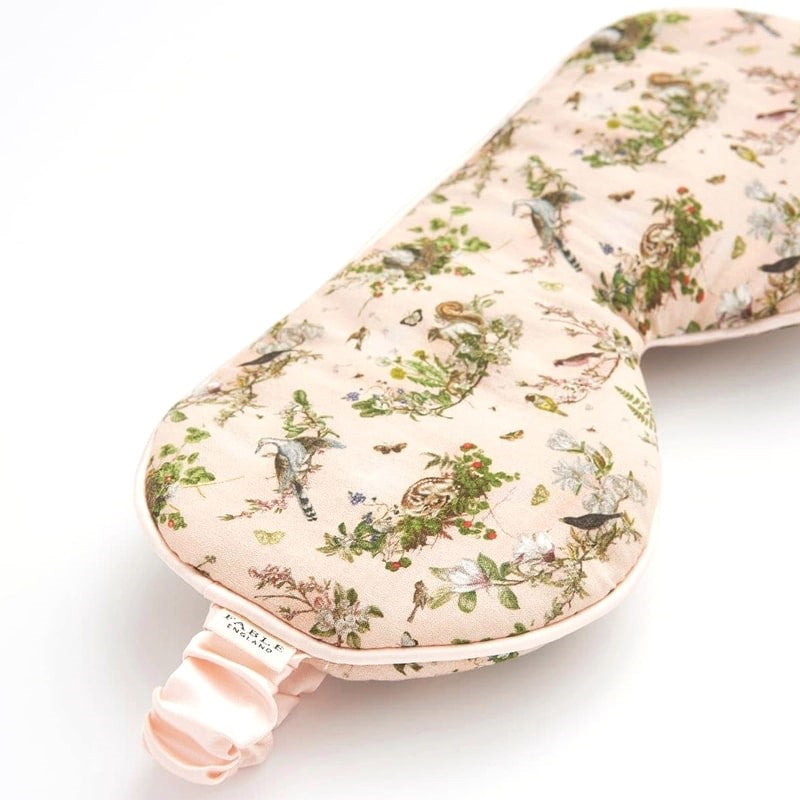 Fable England Morning Song Sleep Mask - close up of product details