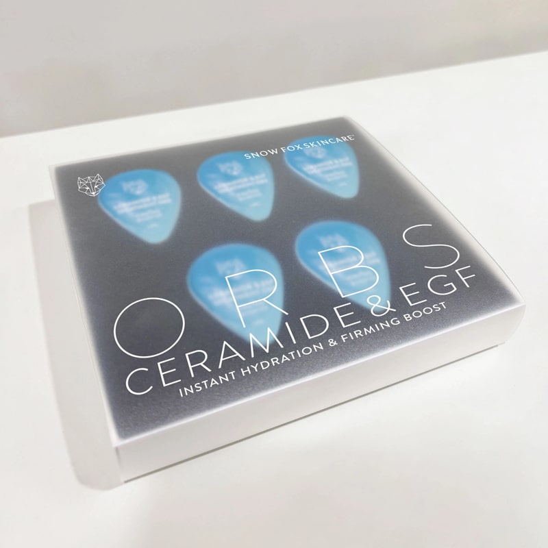 Snow Fox Skincare Ceramide &amp; EGF Treatment Orb - product packaging shown