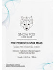 Snow Fox Skincare Pre+Probiotic Sake Mask - product packaging shown