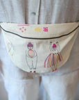 Skippy Cotton Neon Circus Friends Canvas Fanny Pack (1 pc) shown on waist of model