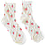 Strawberry Diamond Shape Casual Socks - Cream Strawberry