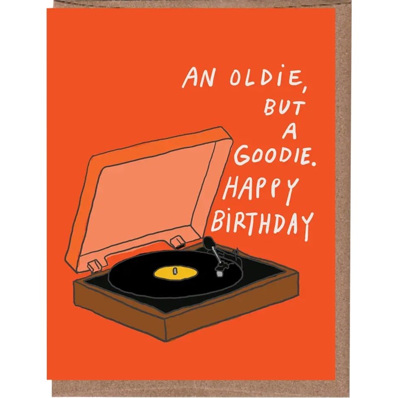 La Familia Green Oldie Vinyl Birthday Greeting Card (1 pc)