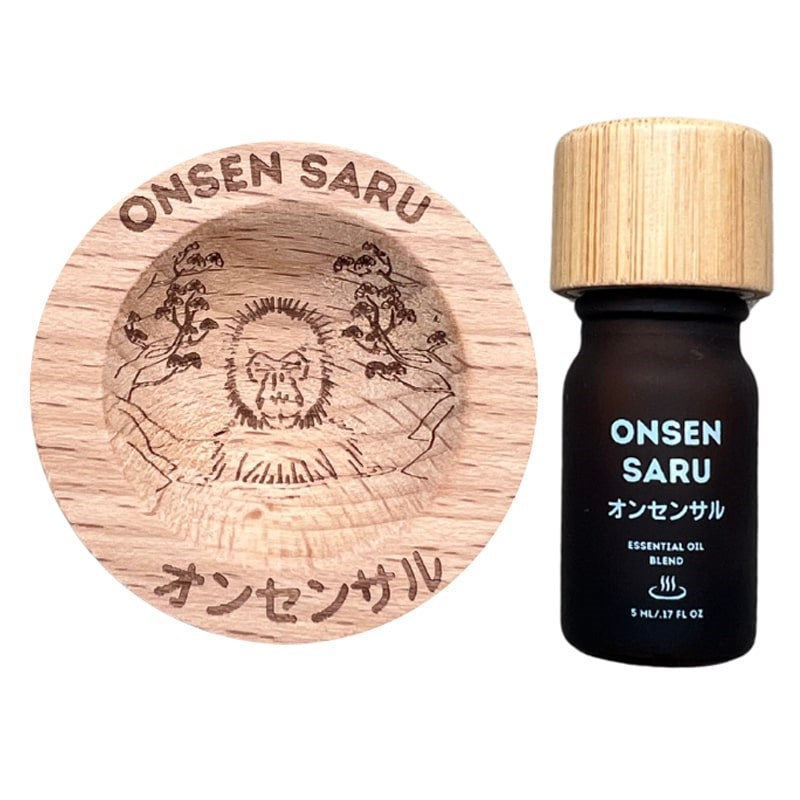 Onsen Saru Hot Spring Diffuser Kit - product shown next to included diffuser