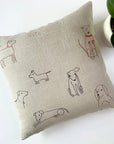 Lifestyle shot of K Studio Dogs Linen Pillow (1 pc)