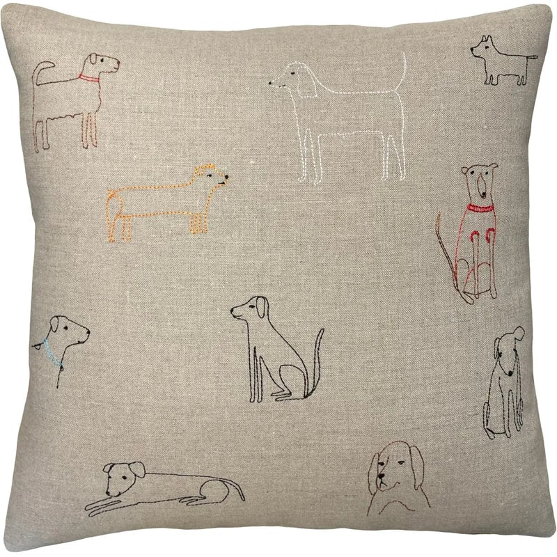 K Studio Dogs Linen Pillow (1 pc)