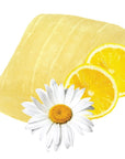 Chamomile Life Laidback Lemon Chamomile Calm Drops - product shown with sliced lemons and flower