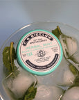 C.O. Bigelow Herbal Mint Salve Lip Tin - product shown in ice water with mint