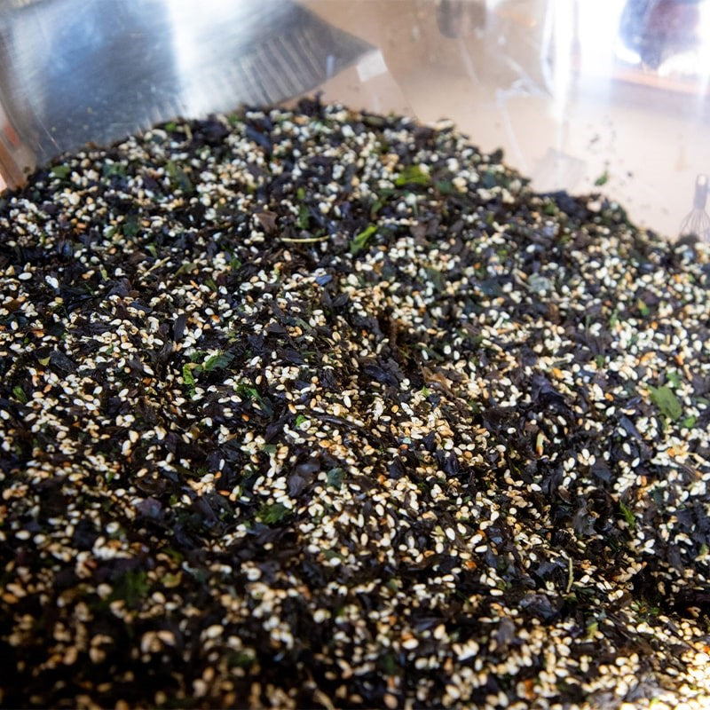 Smithereen Farm Seaweed Sprinkle - product shown being made in large amount