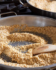 Smithereen Farm Seaweed Sprinkle - product being cooked in pan shown