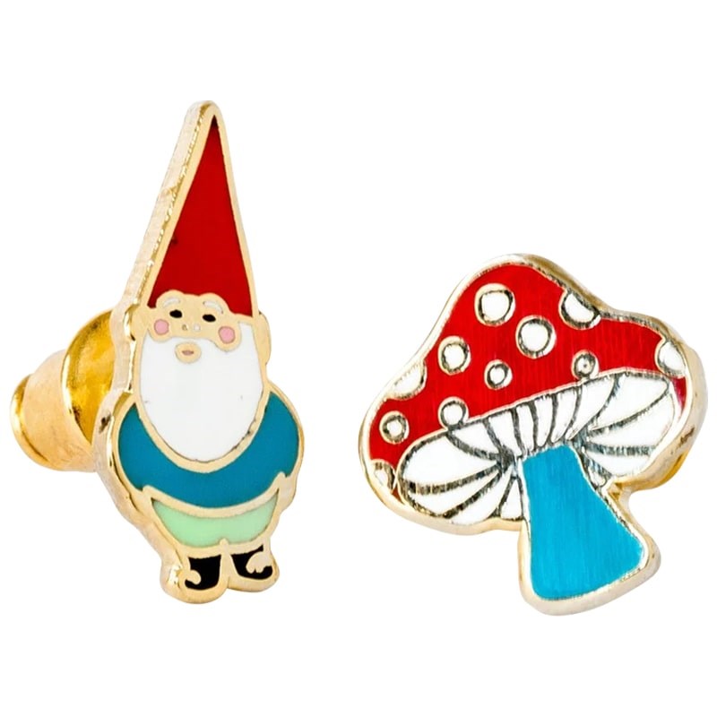 Yellow Owl Workshop Gnome & Mushroom Earrings (2 pcs)