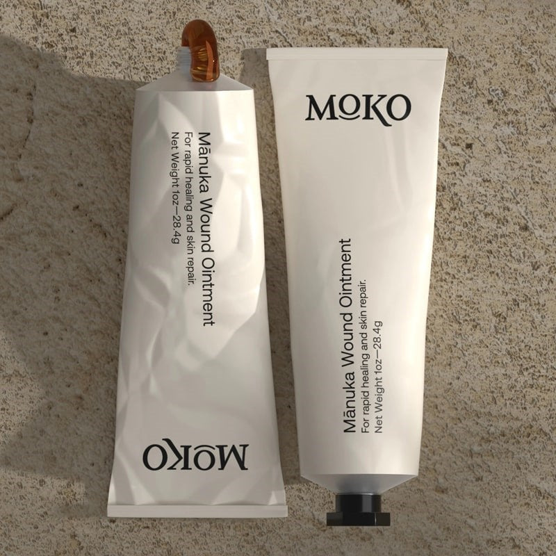 Moko Manuka Wound Ointment - two products shown side by side