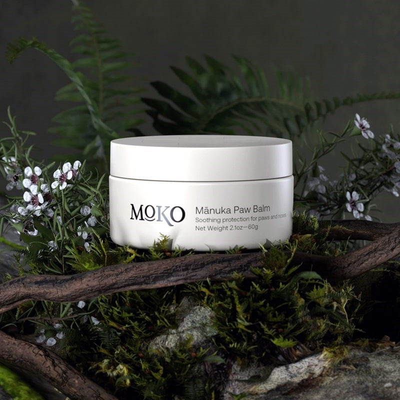 Moko Manuka Paw Balm - product shown on wood with flowers