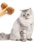 Tuuli Wooden Massage Roller For Pets - product shown and can be used on cats