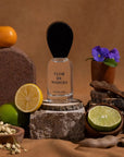 Nopalera Flor de Madera Eau de Parfum - product shown next to fragrance ingredients