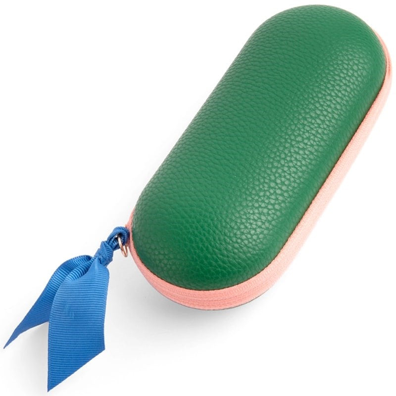 Caroline Gardner Green Zip Glasses Case (1 pc)