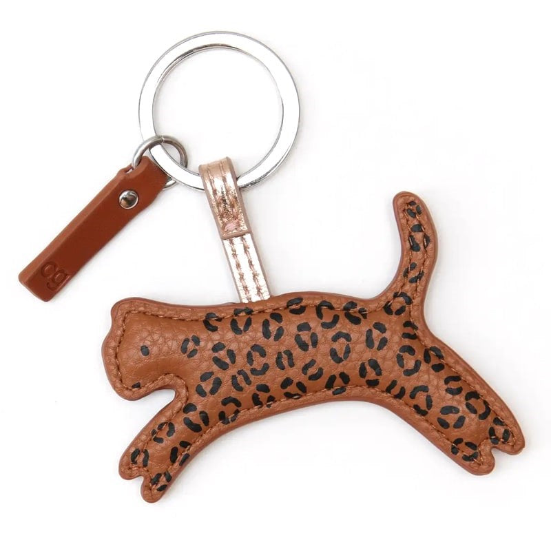 Caroline Gardner Leaping Leopard Novelty Keyring (1 pc)