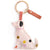 Pale Pink Dotty Lab Dog Keyring / Bag Charm