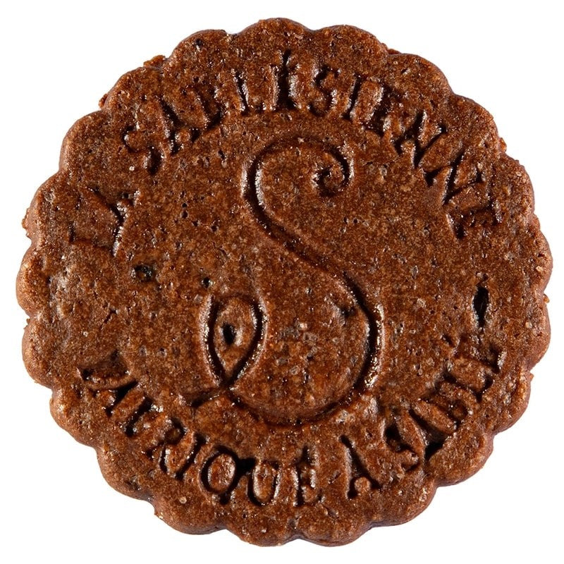 La Sablesienne All Chocolate Christmas Sables - single cookie shown