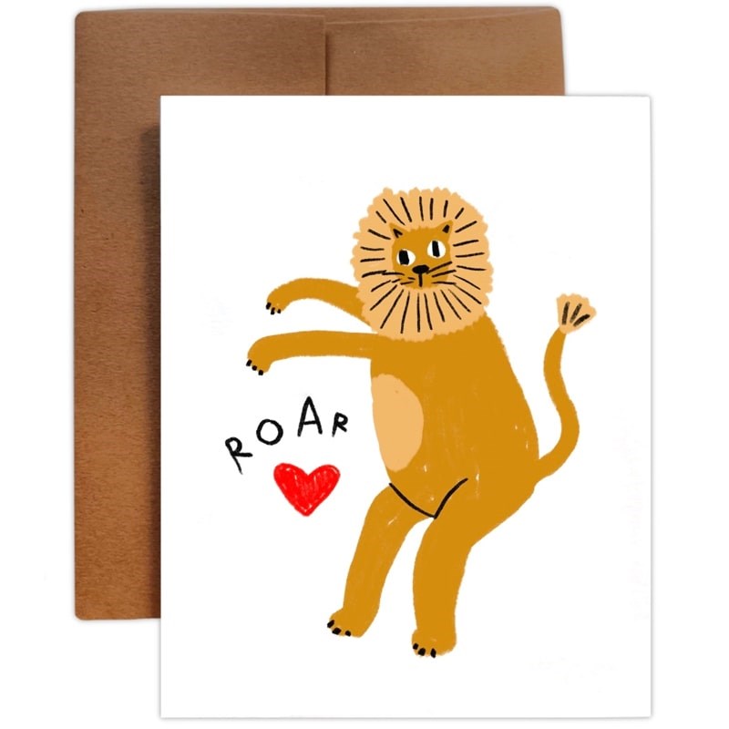 Rani Ban Co Lion's Roar Greeting Card (1 pc)