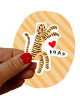 Rani Ban Co Tiger's Roar Sticker - model shown holding product