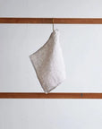 Fog Linen Work Natural Linen Waffle Face & Body Cloth (1 pc) - product shown hanging from rack