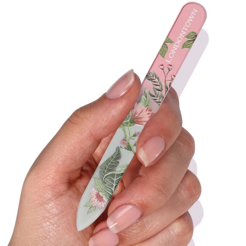 Londontown Glass Nail File - Safara - model shown holding product